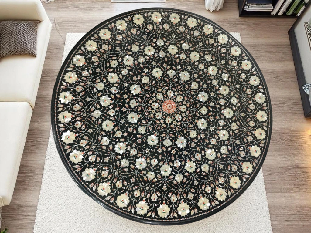 Luxury Round Coffee Table for Home & Office Custom Furniture 
